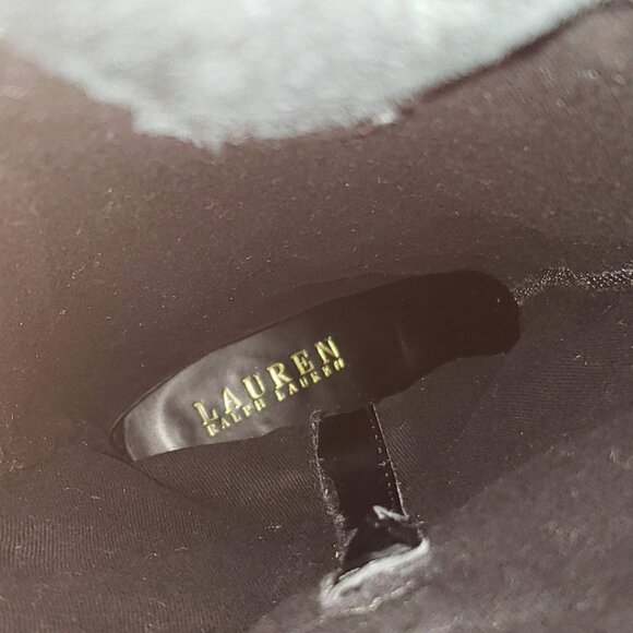 LAUREN Ralph Lauren McLeod Black Lether Riding Boots Knee High 8B - Picture 11 of 14